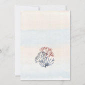 zonsondergang op strandbestemming bruiloft koraal kaart (Achterkant)