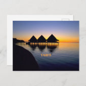 Zonsondergang op Tahiti Briefkaart (Voorkant / Achterkant)