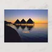Zonsondergang op Tahiti Briefkaart (Voorkant)