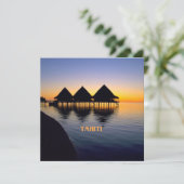 Zonsondergang op Tahiti Kaart (Staand voorkant)