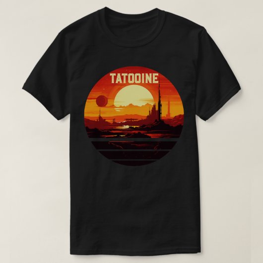 Zonsondergang op Tatooine T-shirt (Design voorkant)