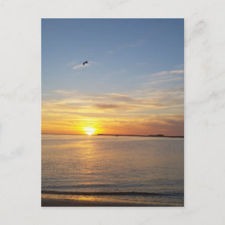 Zonsondergang op Thanksgiving. Feestdagenkaart