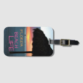 Zonsondergang op White Sand Florida Beach Bagagelabel (Voorkant (horizontaal))