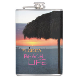 Zonsondergang op White Sand Florida Beach Heupfles