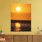 Zonsondergang op zee canvas afdruk (Insitu (Woonkamer))