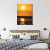 Zonsondergang op zee canvas afdruk (Insitu (Slaapkamer))