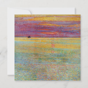 Zonsondergang op zee (door Childe Hassam) Kaart