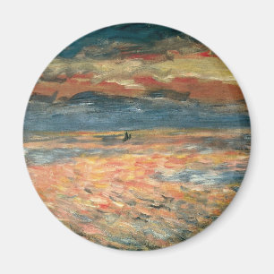 Zonsondergang op Zee door Pierre Renoir, Vintage F Magneet