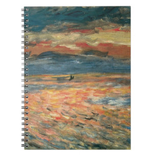 Zonsondergang op Zee door Pierre Renoir, Vintage F Notitieboek
