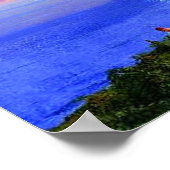 Zonsondergang op zee, fijn kunstwerk van Ivan Aiva Poster (Hoek)