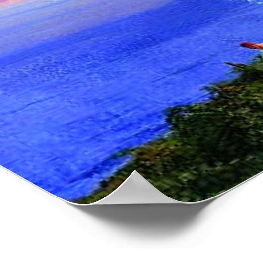 Zonsondergang op zee, fijn kunstwerk van Ivan Aiva Poster (Hoek)