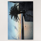 Zonsondergang op zee legpuzzel (Verticaal)