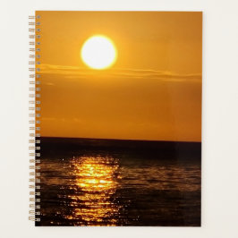 Zonsondergang op zee planner