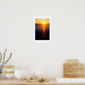 Zonsondergang op zee poster (Keuken)
