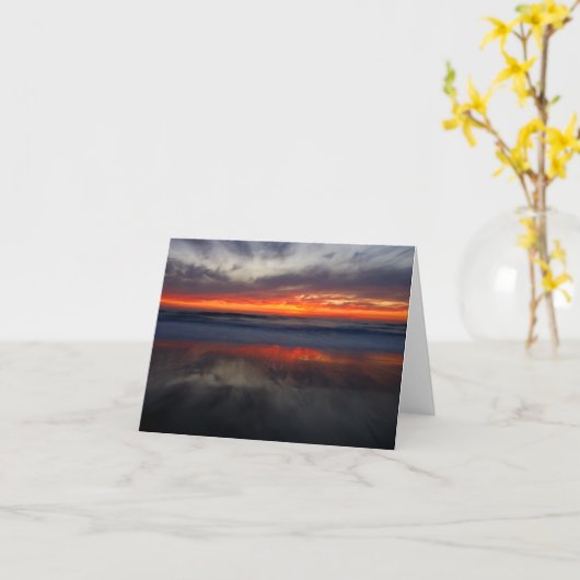 Zonsondergang op Zoute Kreek Kaart (Gele Bloem)