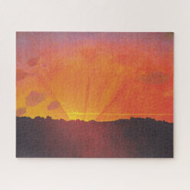 Zonsondergang, Oranje Lucht (van Félix Vallotton) Legpuzzel