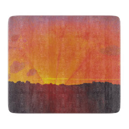 Zonsondergang, Oranje Lucht (van Félix Vallotton) Snijplank
