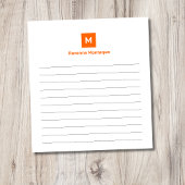 Zonsondergang Oranje Modern Gelijnd Chic Trendy Mo Notitieblok