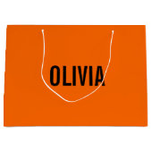 Zonsondergang Oranje Moderne Naam | Trendy minimal Groot Cadeauzakje (Voorkant)