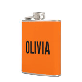 Zonsondergang Oranje Moderne Naam | Trendy minimal Heupfles (Links)