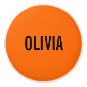 Zonsondergang Oranje Moderne Naam | Trendy minimal Keramische Knop (Voorkant)