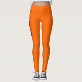 Zonsondergang Oranje Moderne Naam | Trendy minimal Leggings (Voorkant)