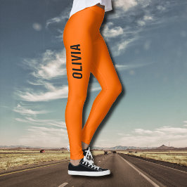 Zonsondergang Oranje Moderne Naam | Trendy minimal Leggings