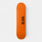 Zonsondergang Oranje Moderne Naam | Trendy minimal Persoonlijk Skateboard (Voorkant)