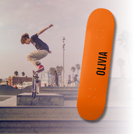 Zonsondergang Oranje Moderne Naam | Trendy minimal Persoonlijk Skateboard