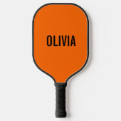 Zonsondergang Oranje Moderne Naam | Trendy minimal Pickleball Paddle (Voorkant)