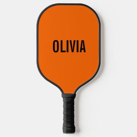 Zonsondergang Oranje Moderne Naam | Trendy minimal Pickleball Paddle (Voorkant)