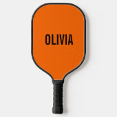 Zonsondergang Oranje Moderne Naam | Trendy minimal Pickleball Paddle (Achterkant)