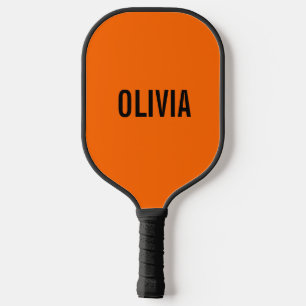 Zonsondergang Oranje Moderne Naam   Trendy minimal Pickleball Paddle