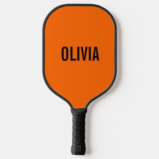 Zonsondergang Oranje Moderne Naam | Trendy minimal Pickleball Paddle (Achterkant)