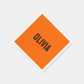 Zonsondergang Oranje Moderne Naam | Trendy minimal Servet (Hoek)