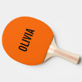 Zonsondergang Oranje Moderne Naam | Trendy minimal Tafeltennisbatje (Zijkant)