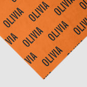 Zonsondergang Oranje Moderne Naam | Trendy minimal Tissuepapier (Detail)