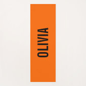 Zonsondergang Oranje Moderne Naam | Trendy minimal Yogamat (Voorkant)