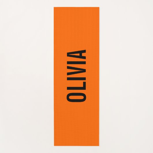 Zonsondergang Oranje Moderne Naam | Trendy minimal Yogamat (Voorkant)