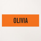 Zonsondergang Oranje Moderne Naam | Trendy minimal Yogamat (Voorkant (horizontaal))