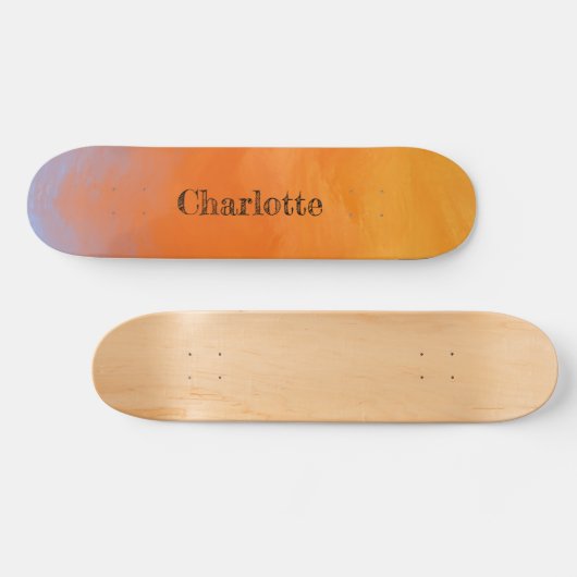 Zonsondergang oranje persoonlijk skateboard (Horizontaal)