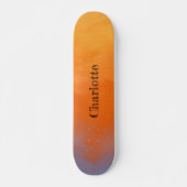 Zonsondergang oranje persoonlijk skateboard (Voorkant)
