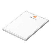 Zonsondergang Oranje Strik Rand Geschreven Aangepa Notitieblok (Linkerzijde)