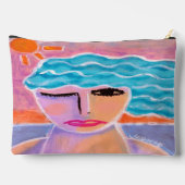 Zonsondergang Origineel Abstract Schilderen op Etui (Achterkant)