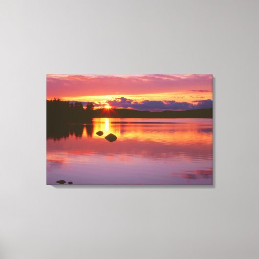 Zonsondergang over Alexander Bay Canvas Afdruk (Voorkant)