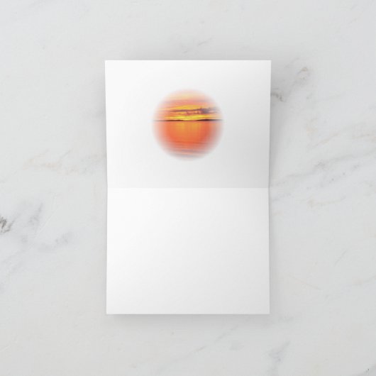 Zonsondergang over Baai Noyac Bedankkaart (Binnen)