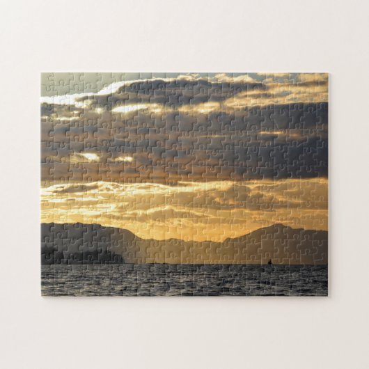 Zonsondergang over baai van Ketchikan Legpuzzel (Horizontaal)