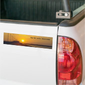 Zonsondergang over Bay St. Louis, MS Bumpersticker (Op Truck)
