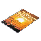 Zonsondergang over Bomen Natuur Fotografie Notitieboek (Linkerzijde)