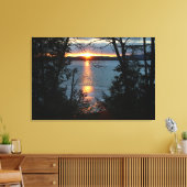 Zonsondergang over Bos Lake Wrapped Canvas Art (Insitu (Woonkamer))
